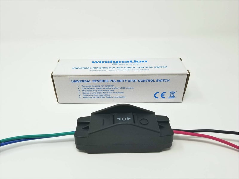 WindyNation 25A DPDT Forward Reverse Up Down Reverse Polarity Switch for Hoist, Winch, Crane, Motor, Linear Actuator (Momentary Switch) - Image 5